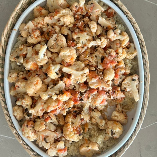 COLIFLOR ASADA CON QUINOA