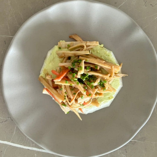 TOSTADA DE JÍCAMA CON SURIMI