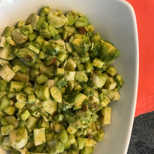 CEVICHE DE PALMITO CON MANZANA