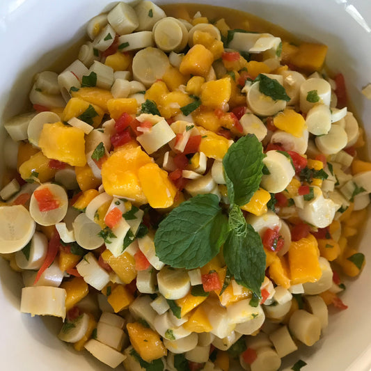 CEVICHE DE PALMITO CON MANGO